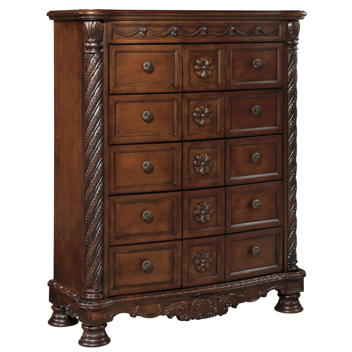 ashley north shore dresser brown Ashley North Shore Chest
